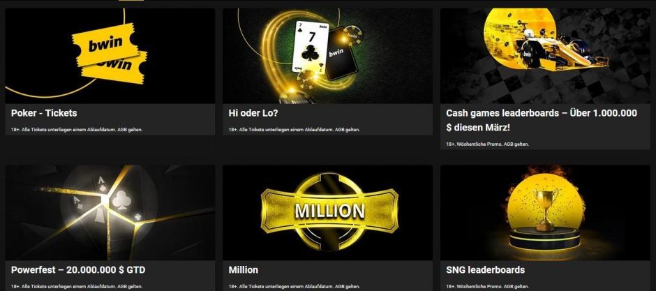 Neben dem bwin Online Casino Bonus gibt es auch zahlreiche Poker Boni