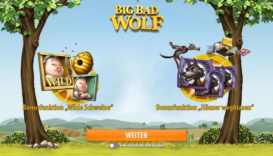 Big Bad Wolf ist ein beliebter Online Slot von Quickspin
