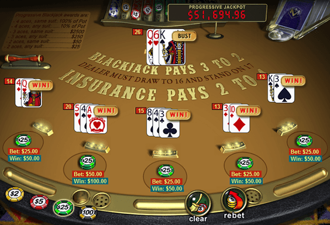 Classic Blackjack - 5 Hand Mode