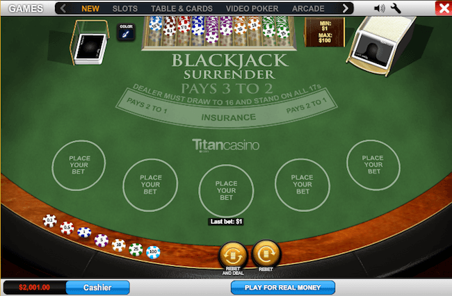 Blackjack Surrender