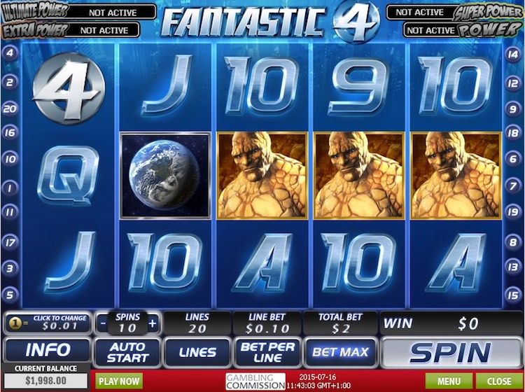 Fantastic Four Slots Game