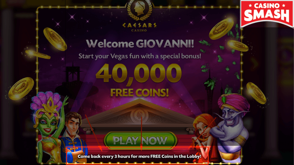 free coin illimitate caesars casinò on lin
