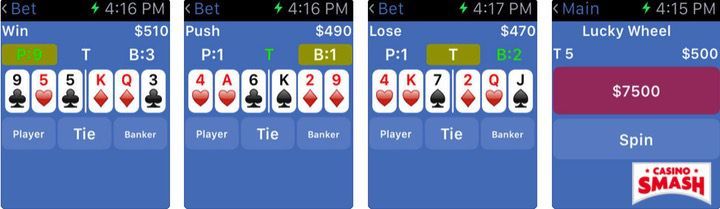 Baccarat Royal Online Casino mobile App für iPhone und Apple Watch