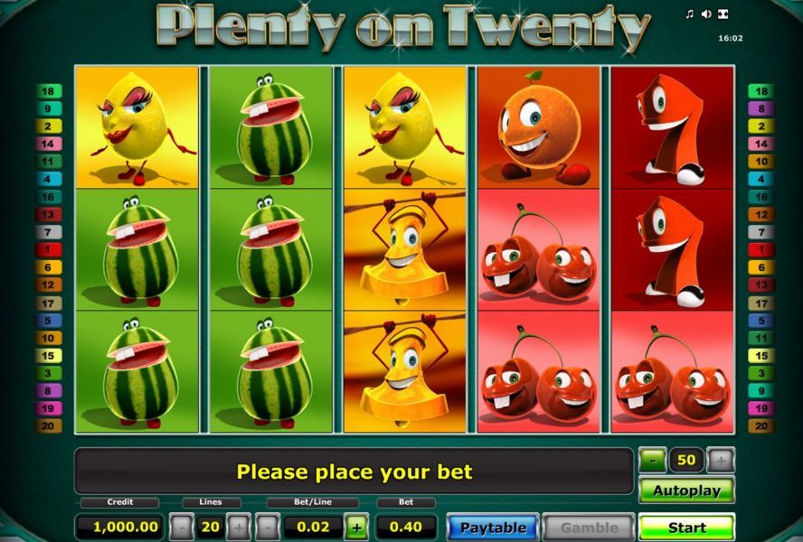 Plenty on Twenty su Starvegas - Slot Machine