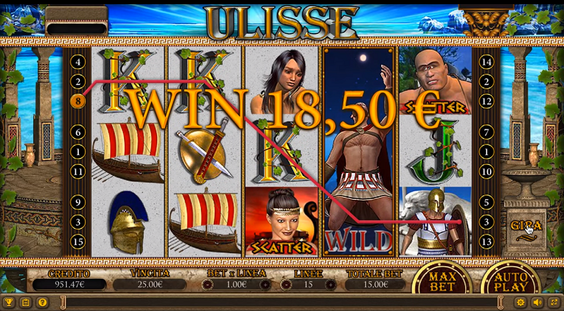 Schermata della slot Ulisse