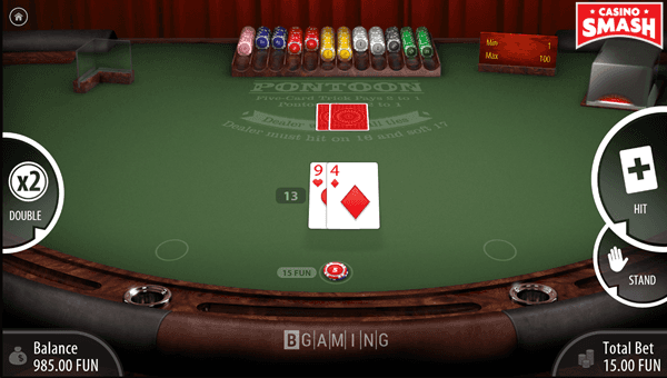 Pontoon blackjack