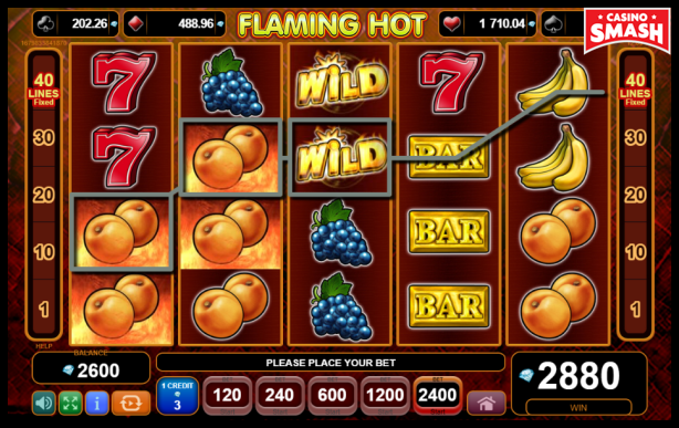 Free 40 flaming hot slot video poker