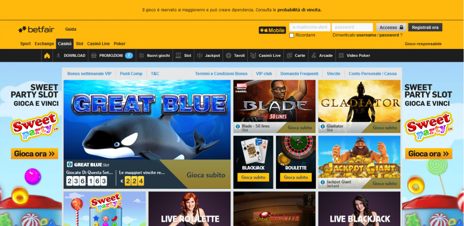 Betfair - Casino Playtech