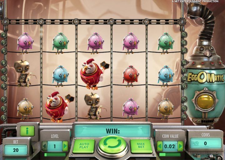 la slot netent di Eggomatic in Italiano è DIVERTENTISSIMA!