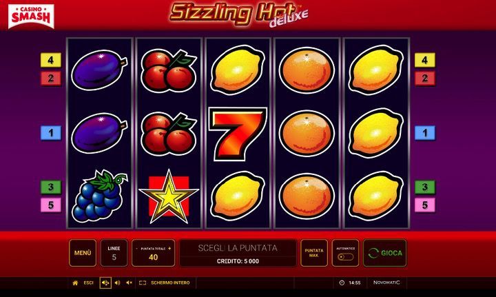 Anche la Slot Sizzling Hot è di Novomatic