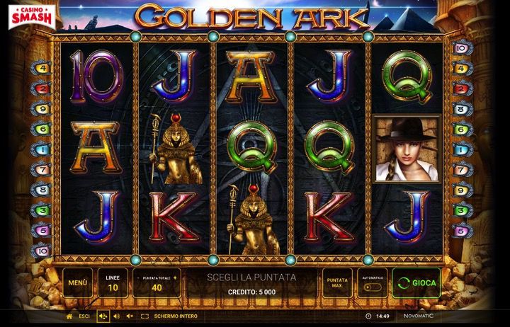 La macchinetta Golden Ark On Line è la versione Novoline / Novomatic della Slot di Tomb Raider
