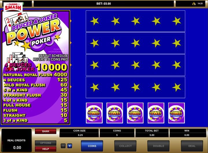 Deuces and Joker Power Poker giochi gratis di Slot machine e video poker