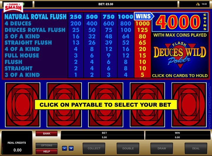 Deuces Wild macchinette di video poker gratis online