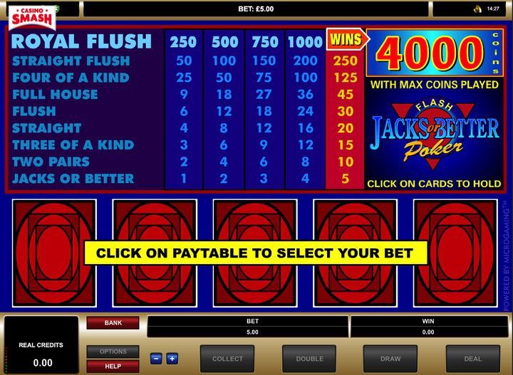 Il gioco del video poker anni 80 di Jacks or Better è un classico intramontabile