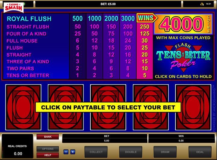 Tens or Better nella Variante "Power Poker"