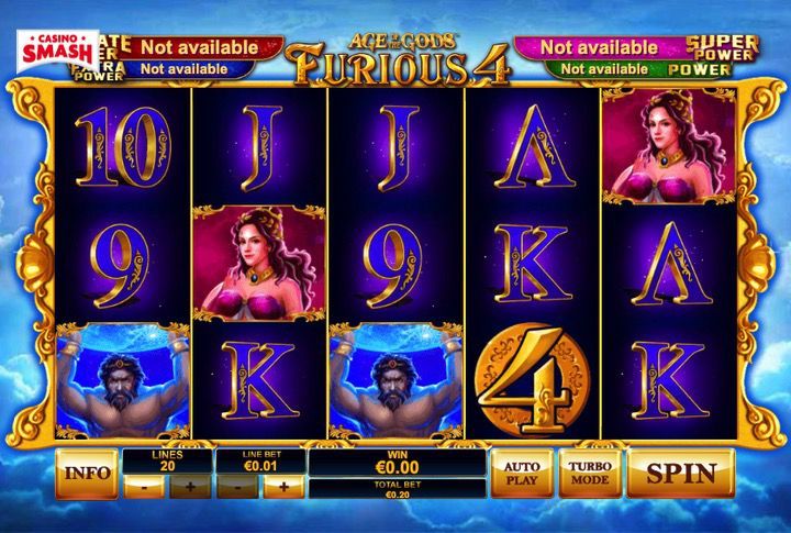 La versione "Furious 4" della Video Lottery Playtech di Age of the Gods