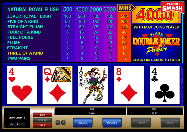 Double Joker Video Poker