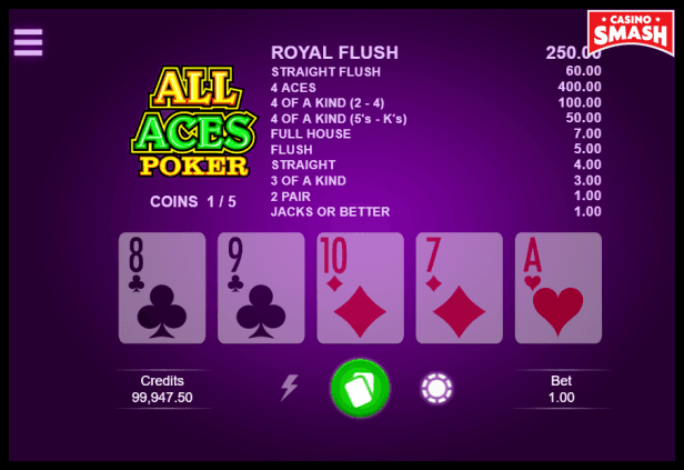 All Aces Video Poker