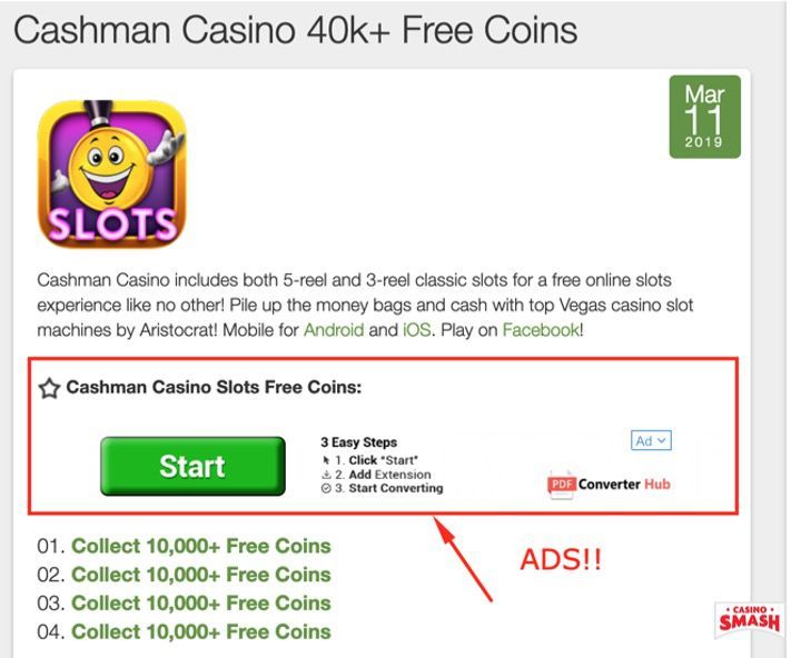 cashman casino free coins mobile