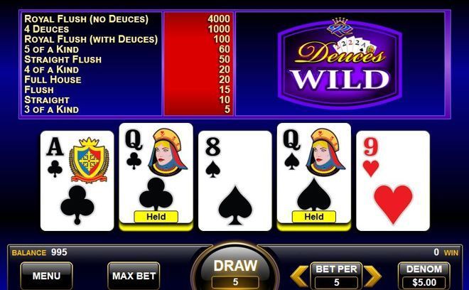 Giocare a Deuces Wild Video Poker On Line