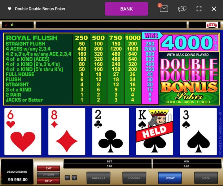 Double Bonus Video Poker Trainer