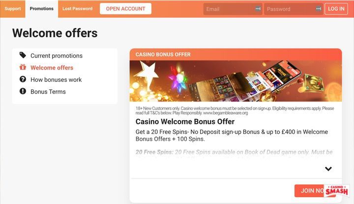 LeoVegas also offers a no deposit bonus on Slots
