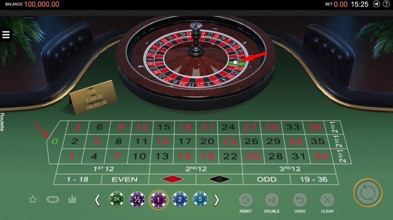 roulette how much does green pay