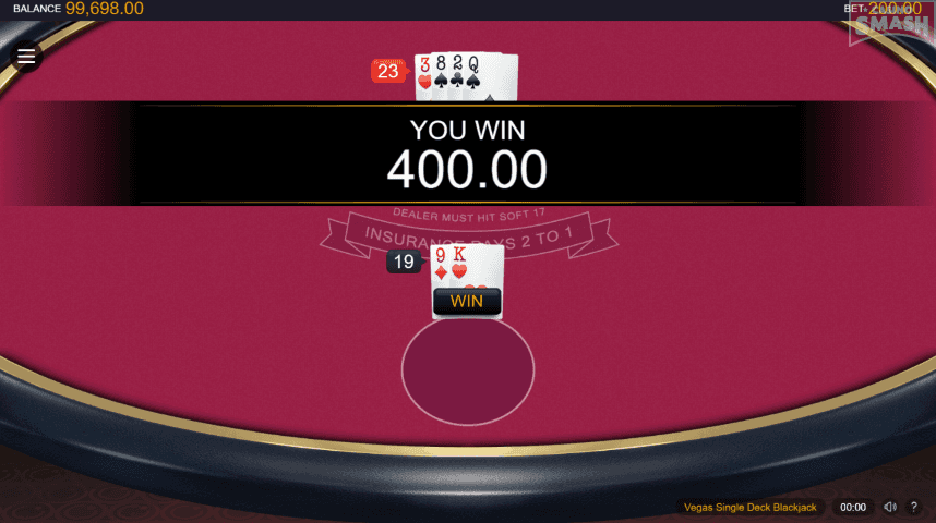 Vegas Single deck Blackjack 3