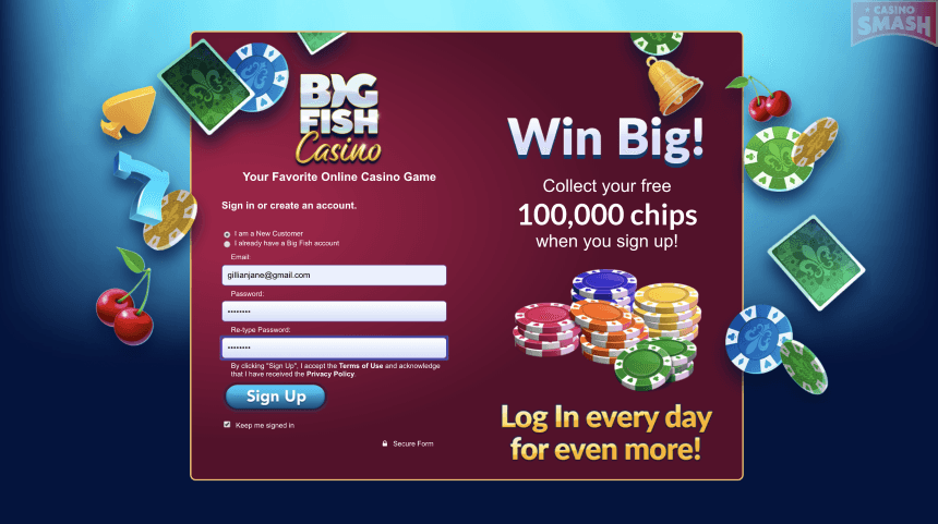 Free chips big fish casino