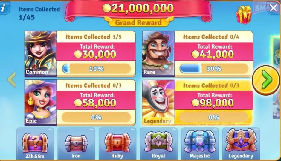 500000 house of fun coins