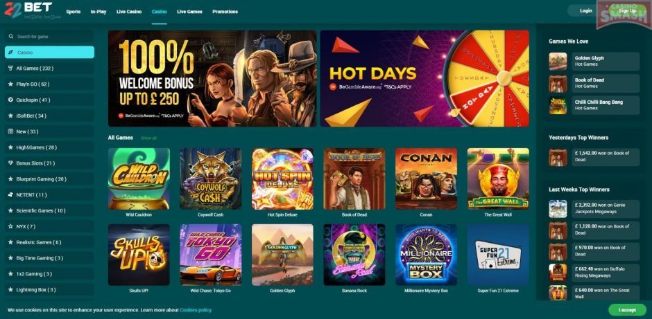 22bet online casino review