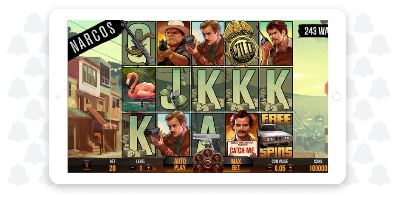 Free spins bonuses to play the Narcos slot machine