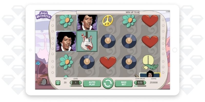 The Jimi Hendrix slot machine by NetEnt