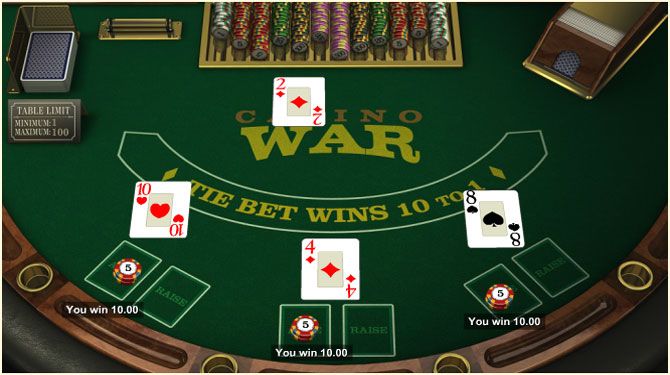 Las vegas casino war card game