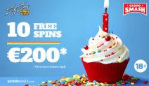 Celebrate a Birthday with 10 Free Spins and up to €200!