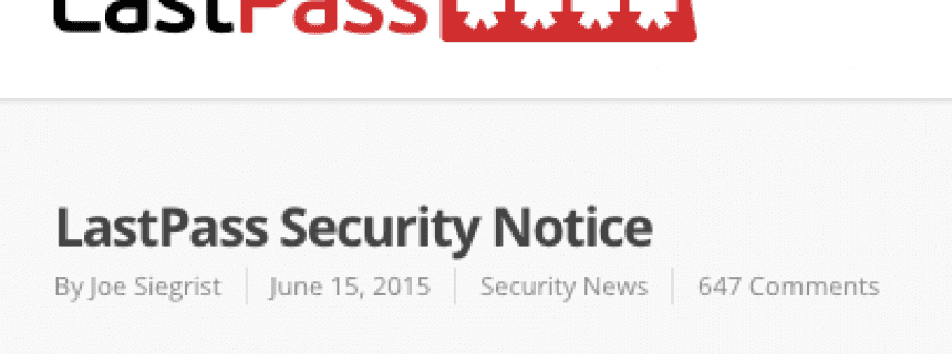 lastpass password manager acknowledges breach