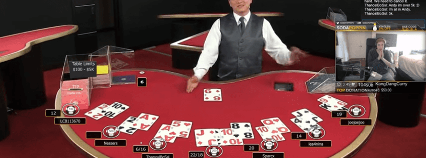 Crazy Live Blackjack Hand