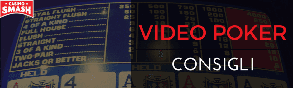 consigli per imparare a giocare a video poker