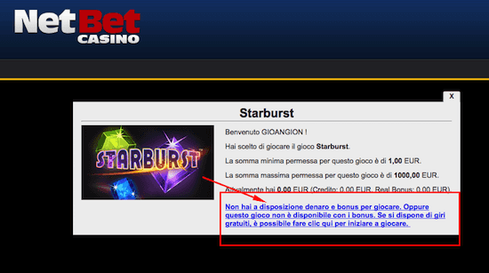 giri gratis per giocare su NetBet Casino