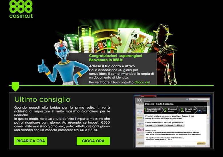 88 euro senza deposito 888 casino
