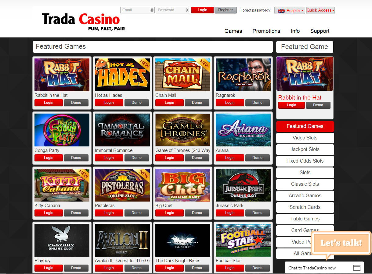 trada casino бездепозитный бонус