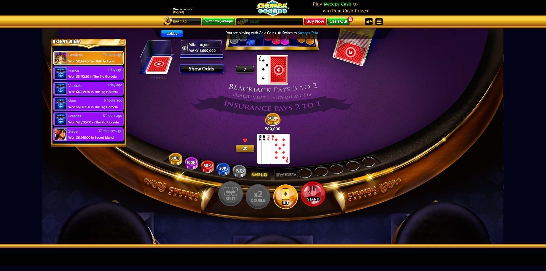 play for cash live casino games