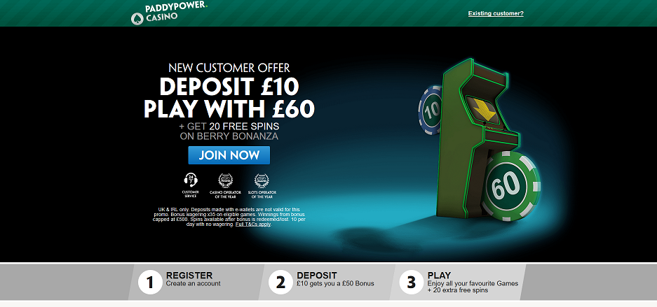 paddy power casino bonus withdraw