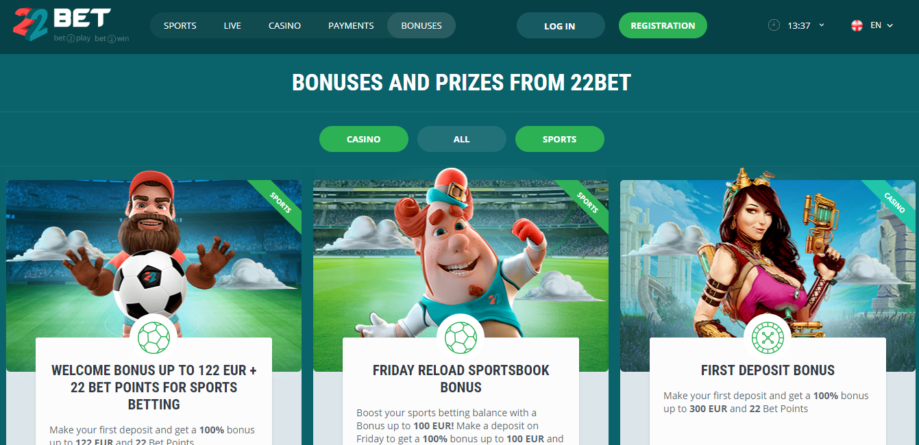 22bet casino romania