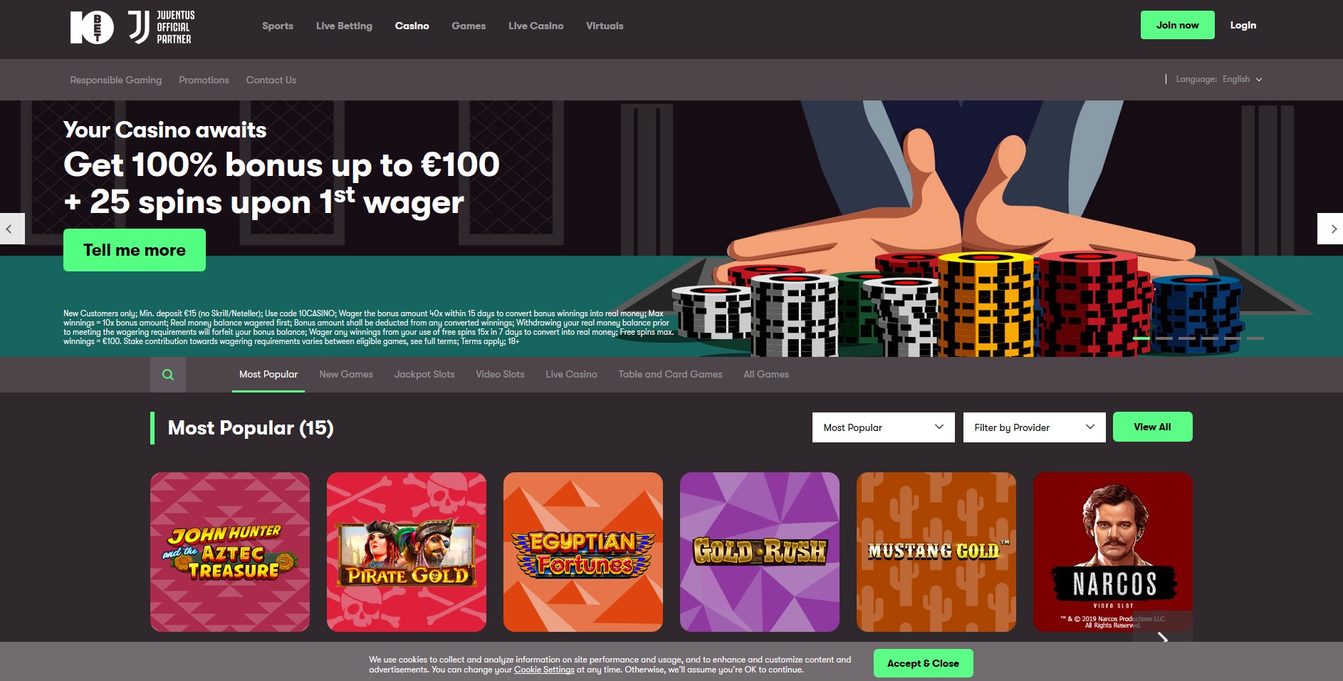 10bet casino review