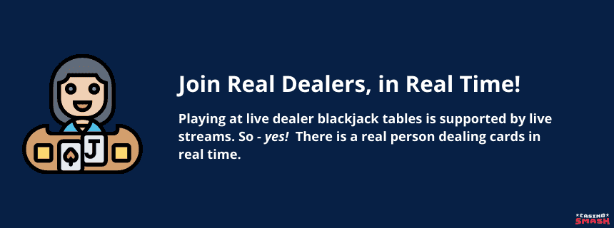 Play live blackjack online with live dealers