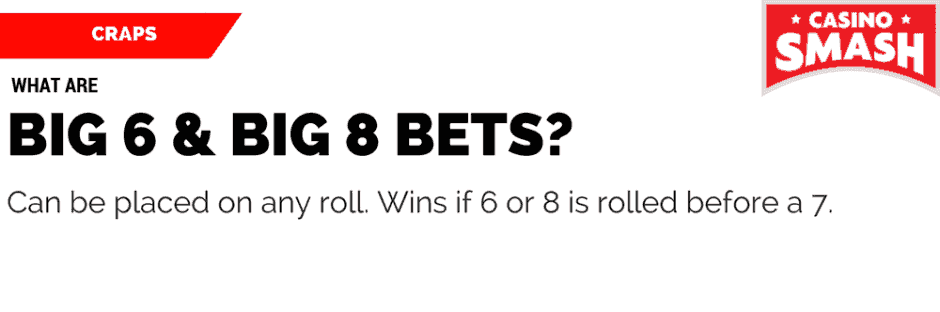 Craps Rules & Strategy: Big Six, Big Eight Bets